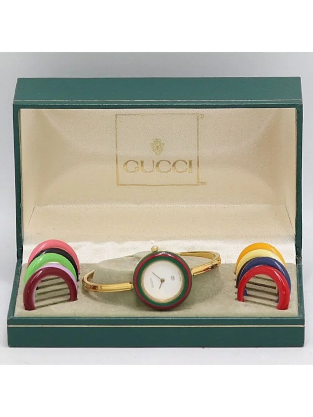 Gucci Change Bezel Quartz White Dial Watch